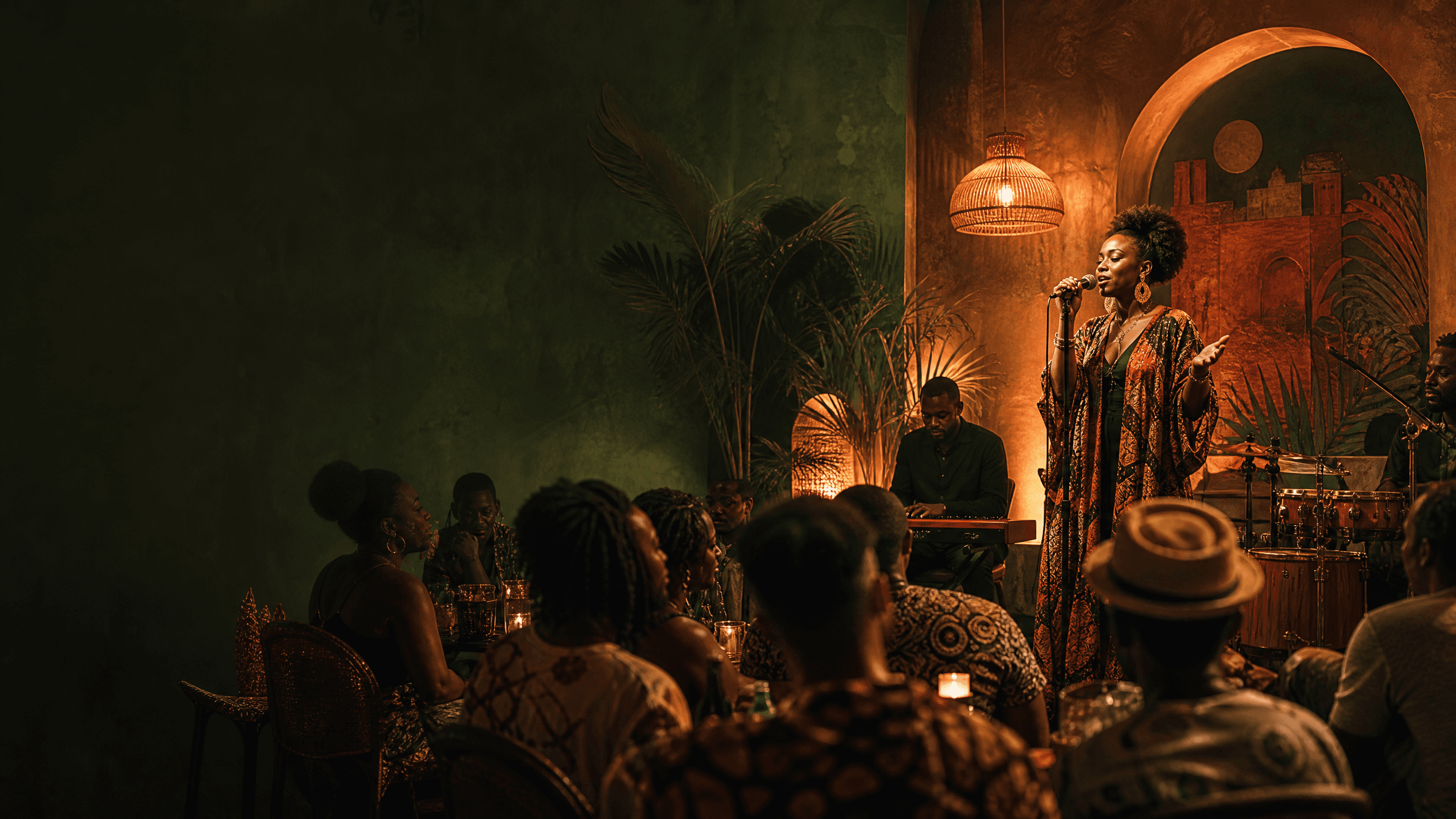 Guests enjoying an intimate live event in Lagos